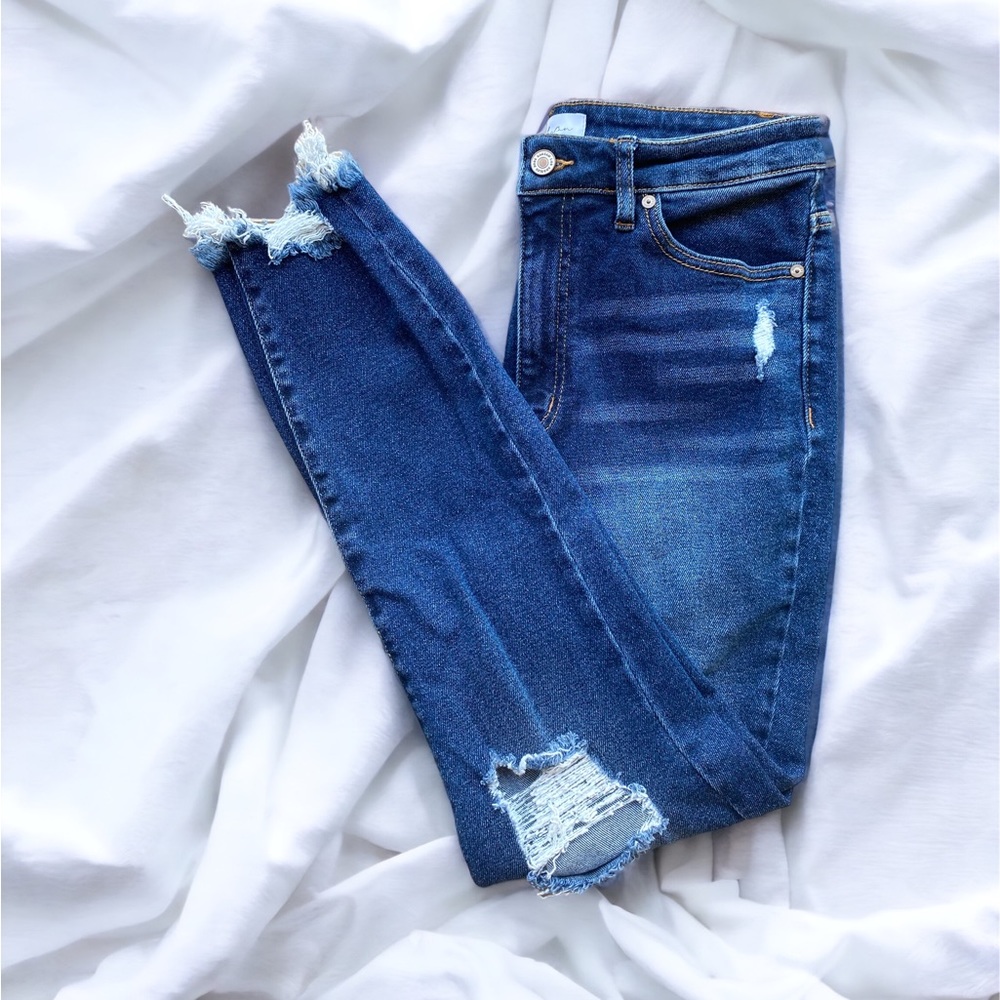 KanCan Dark Ripped Jeans
